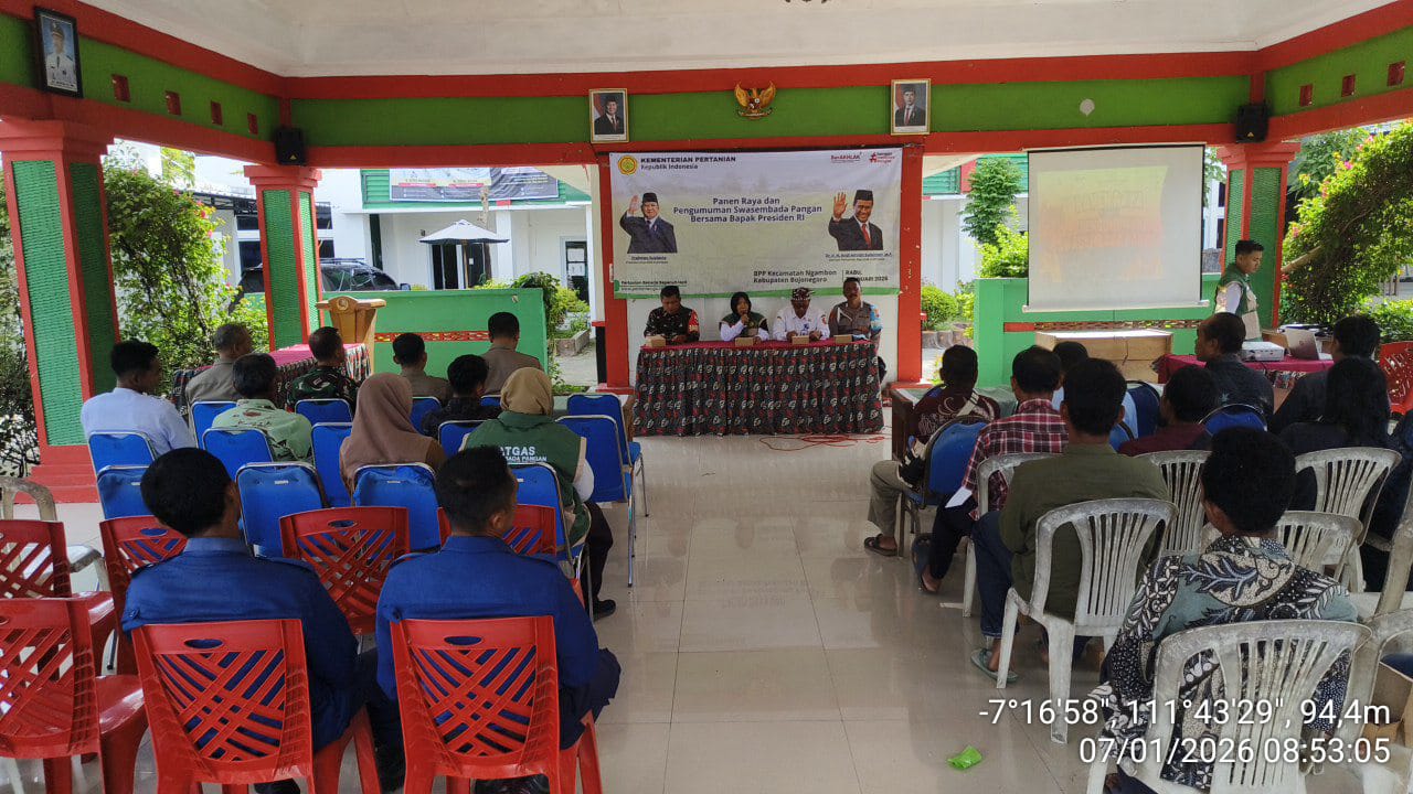 Zoom Panen Raya dan  Pengumuman Swaswmbada Pangan Bersama Presiden RI