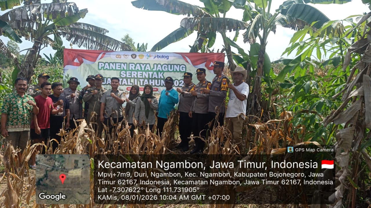 Panen Raya Jagung Kuartal I Tahun 2026 Digelar di Desa Karangmangu Kecamatan Ngambon
