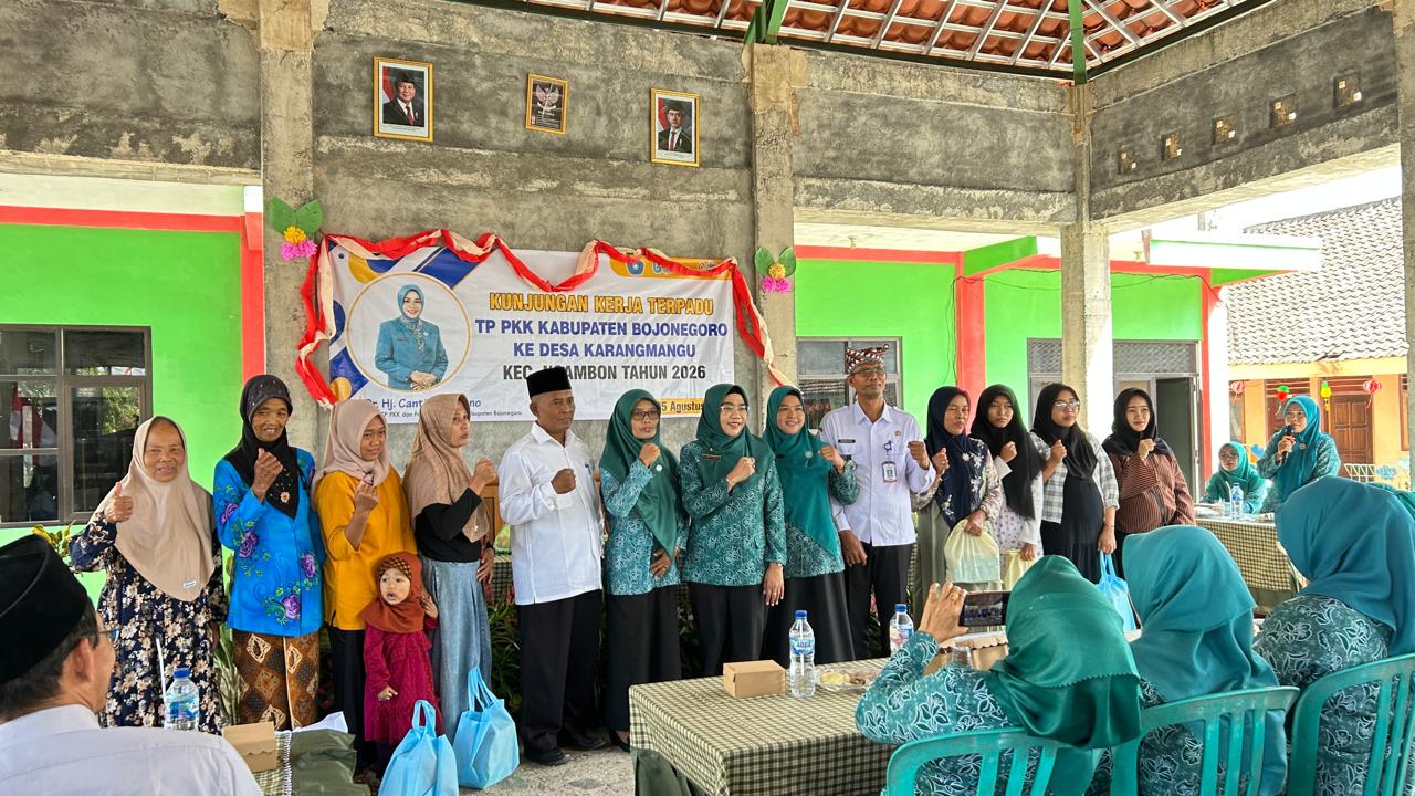 Kunjungan Kerja Terpadu TP PKK Kabupaten Bojonegoro di Desa Karangmangu Kecamatan Ngambon